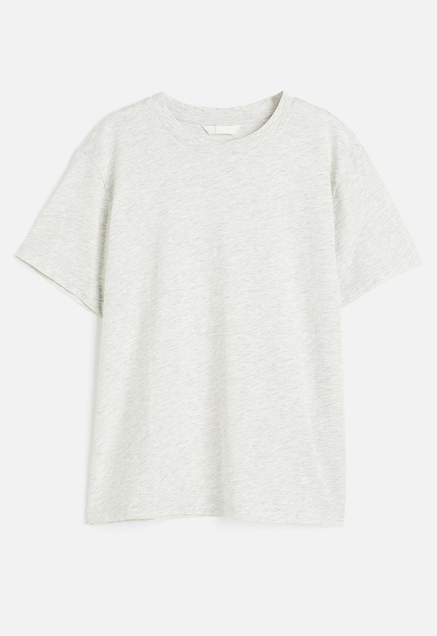 H&M - Cotton t-shirt - light grey marl