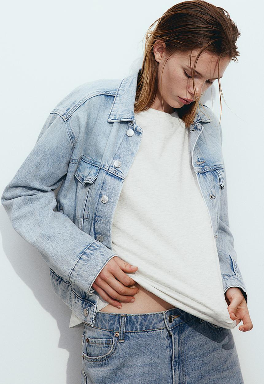 H&M - Cotton t-shirt - light grey marl