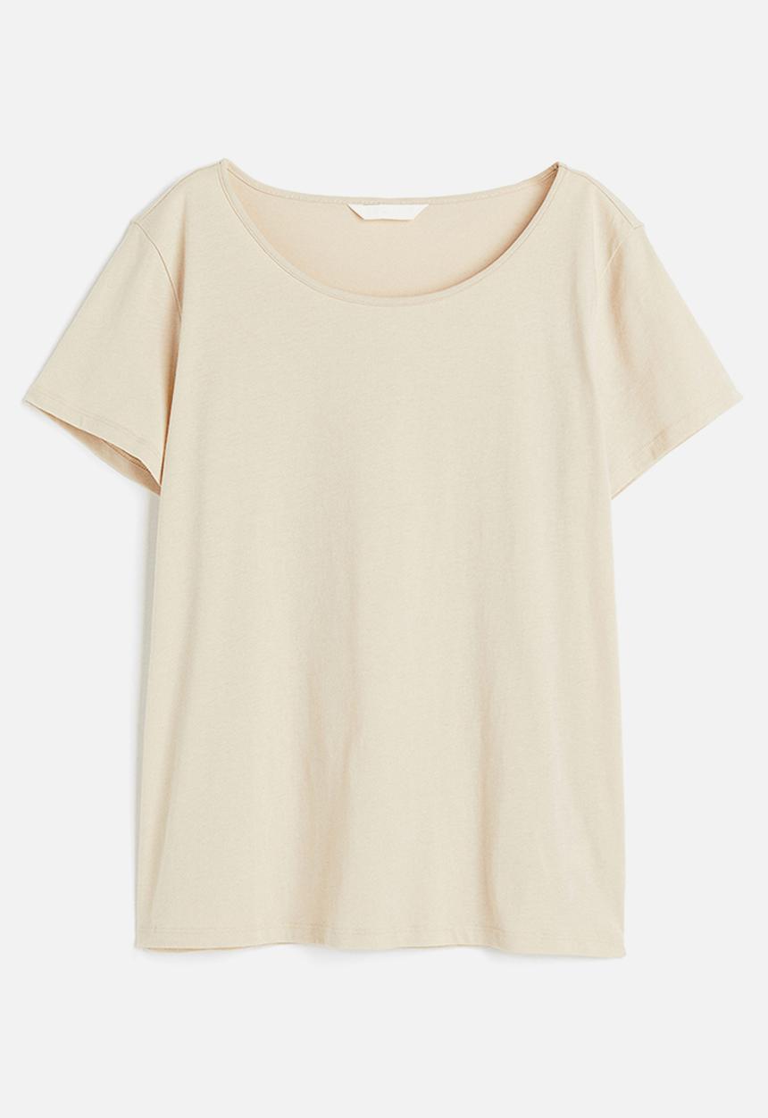 H&M - Cotton t-shirt - light beige