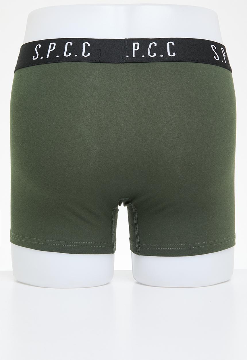 S.P.C.C - Emperador Signature Boxer Brief Underwear - Black/Dark Moss