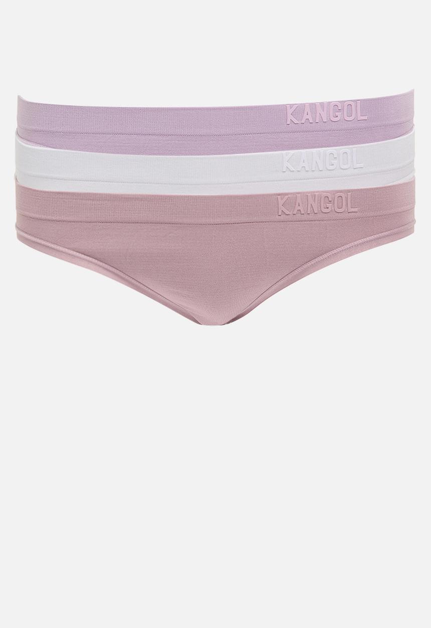 KANGOL - 3 pack seamless thongs - lavender haze/silver/chai mocca