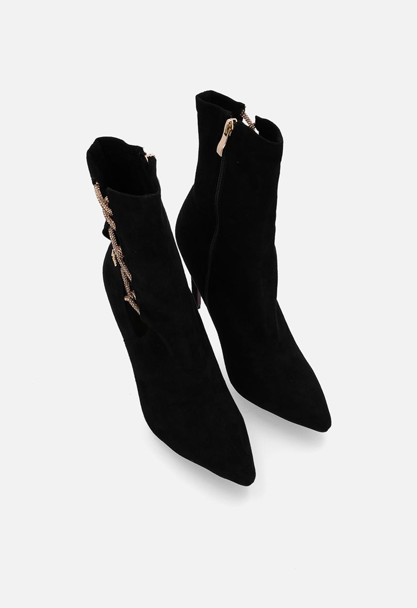 Plum - Angel ankle boot - black