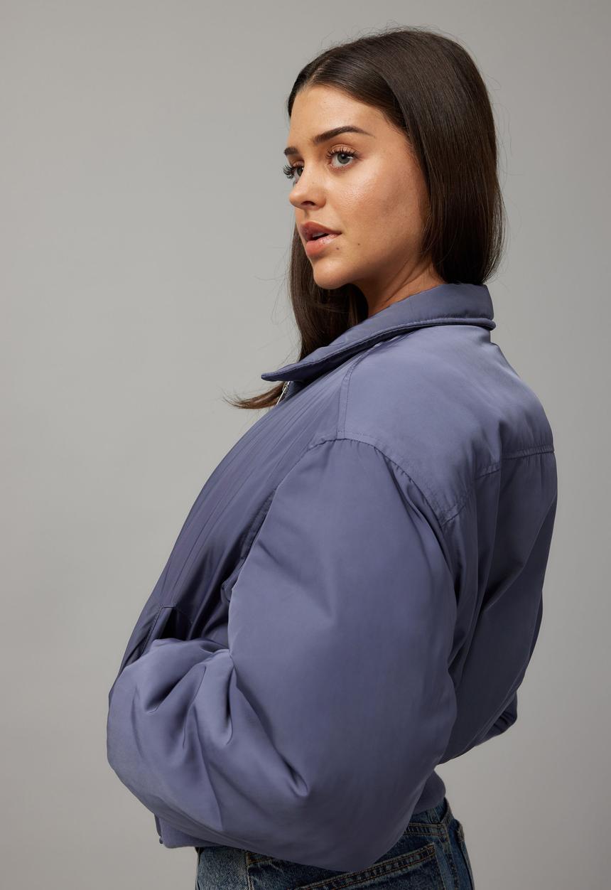 Factorie - Issy Crop Utility Bomber-Stormy