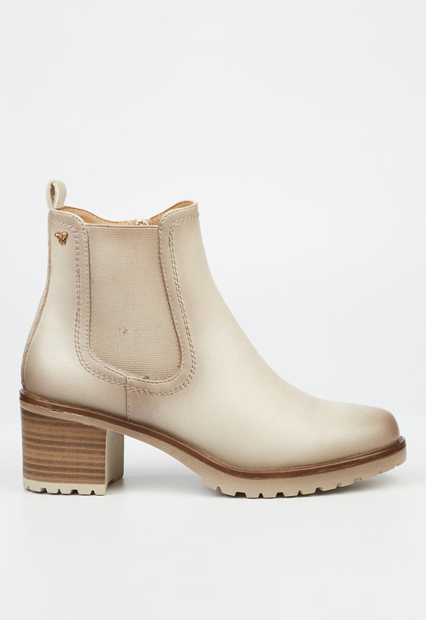 Butterfly Feet - Noxer 1 block heel chelsea boot - bone