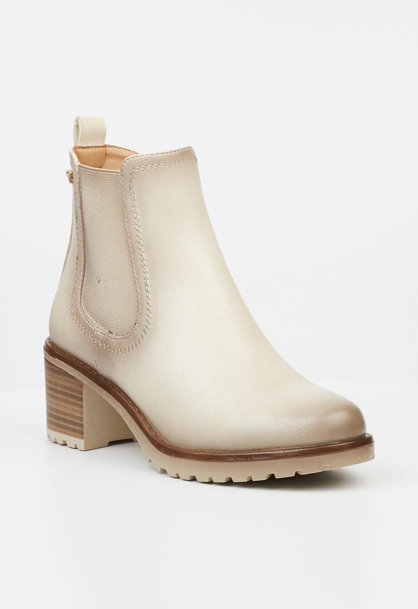 Butterfly Feet - Noxer 1 block heel chelsea boot - bone