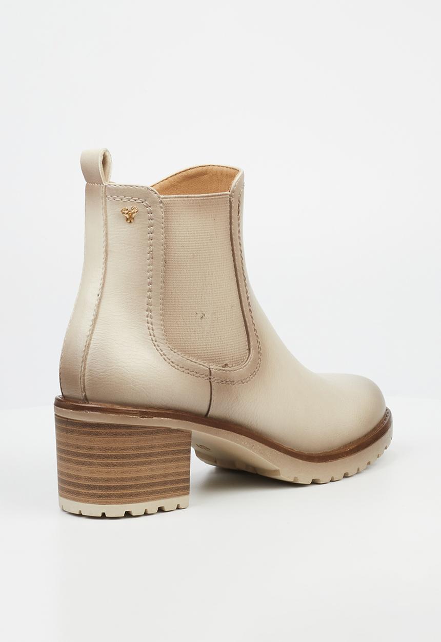 Butterfly Feet - Noxer 1 block heel chelsea boot - bone