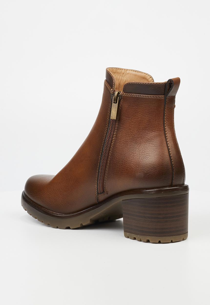 Butterfly Feet - Noxer 2 block heel boot - tan
