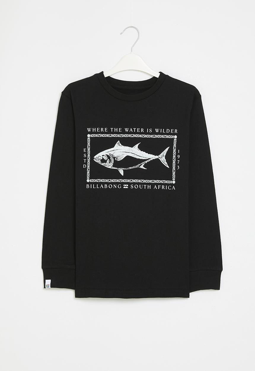 Billabong  - Boys wild sa waters long sleeve t-shirt - black