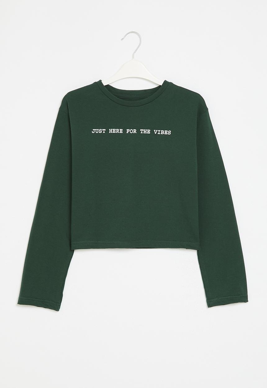 Pop Candy - Long sleeve printed tee - green