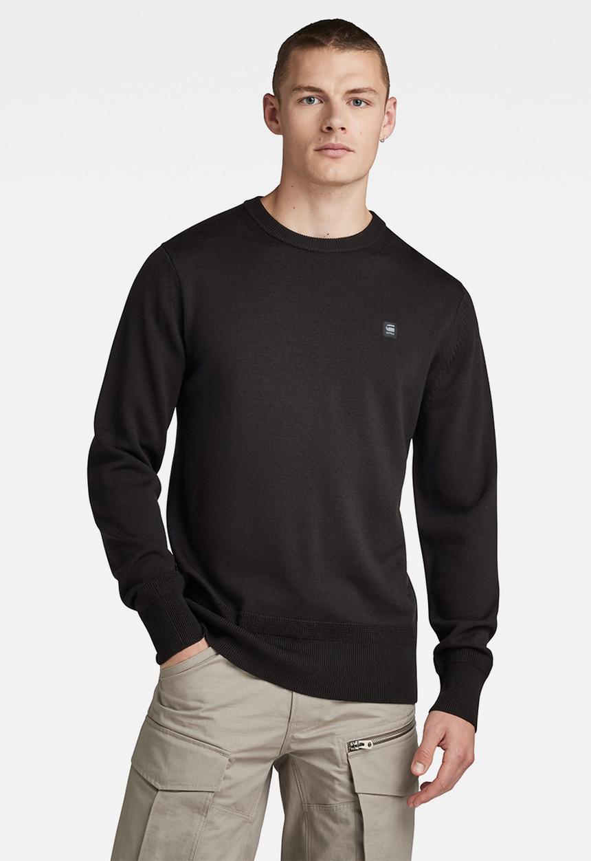G-STAR - Premium core r knit Washable merino knit - dk black