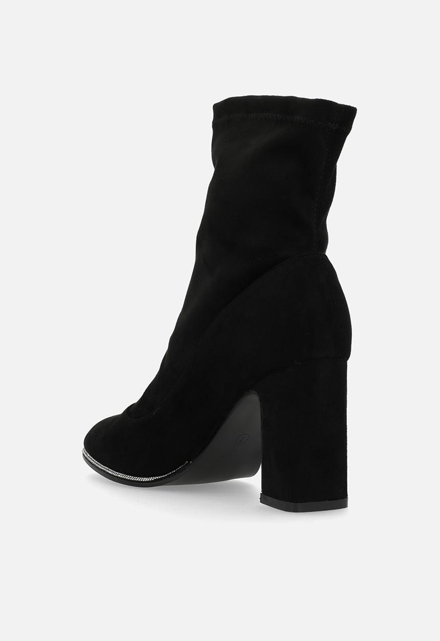 Footwork - Giggy block heel boot - black
