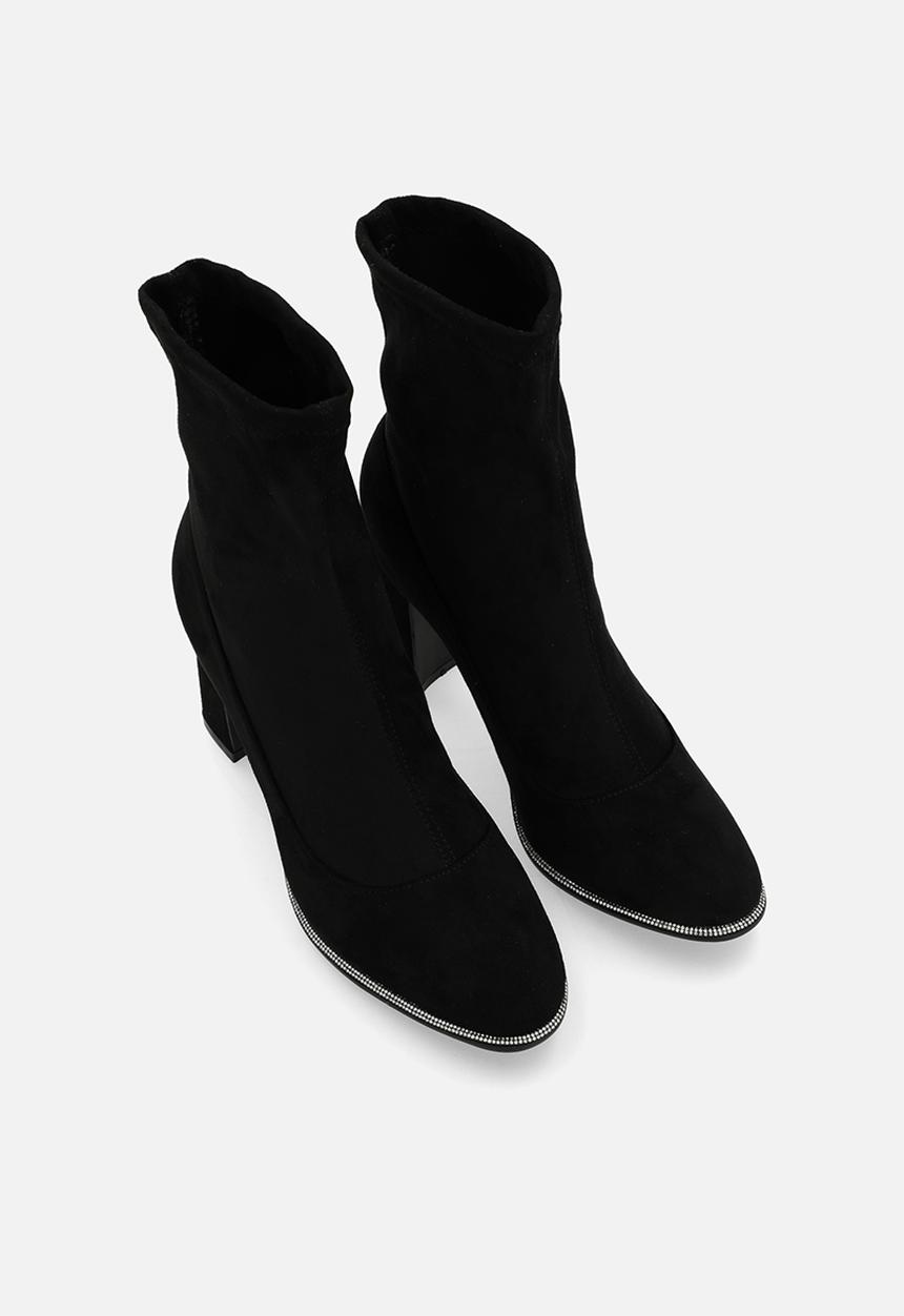 Footwork - Giggy block heel boot - black