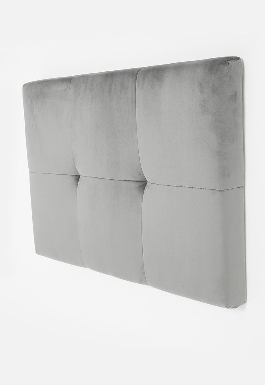 Sixth Floor - Helsinki Surface button headboard - grey velvet