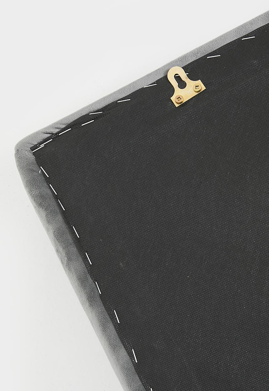 Sixth Floor - Helsinki Surface button headboard - grey velvet