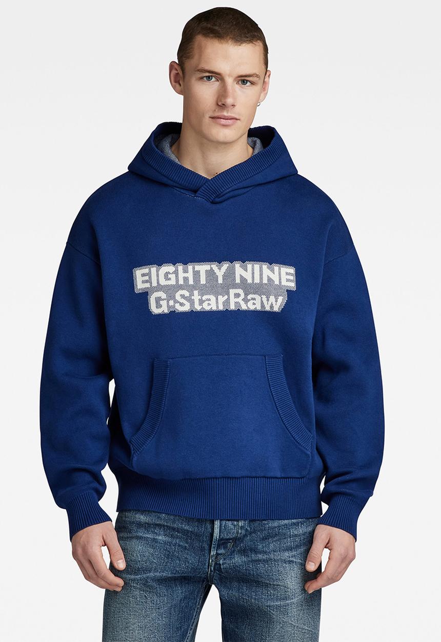 G-STAR - Graphic hdd loose knit Eyebird knit o - ballpen blue