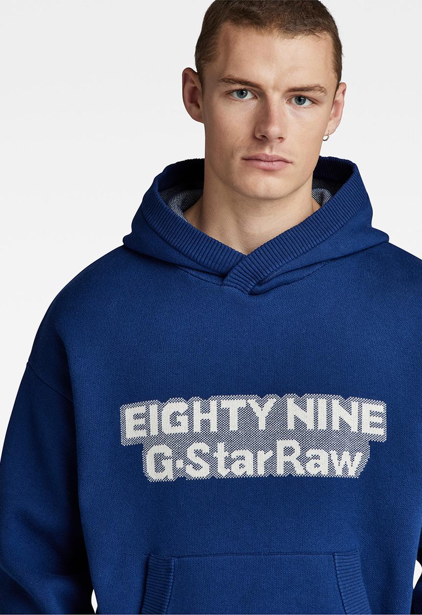 G-STAR - Graphic hdd loose knit Eyebird knit o - ballpen blue