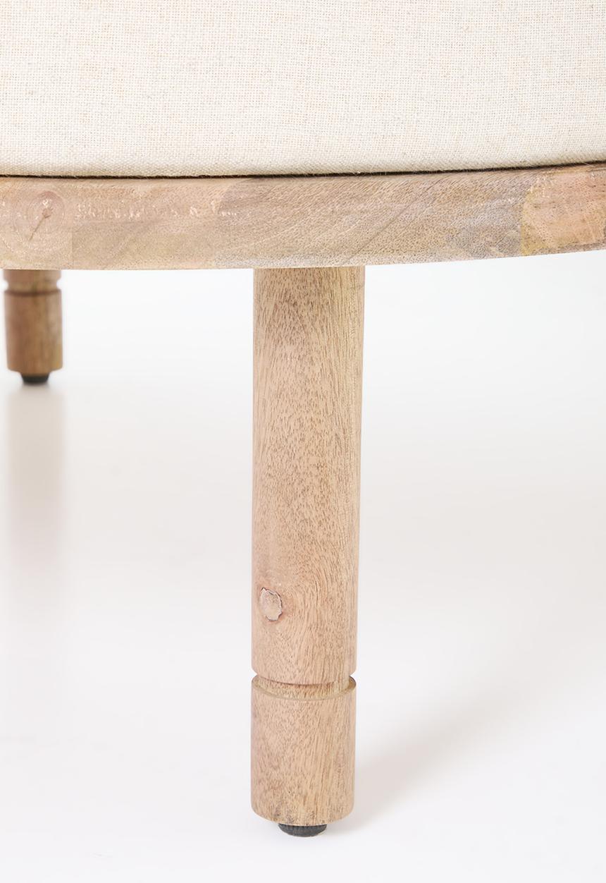 Sixth Floor - Ellaria wooden upholstered ottoman-natural