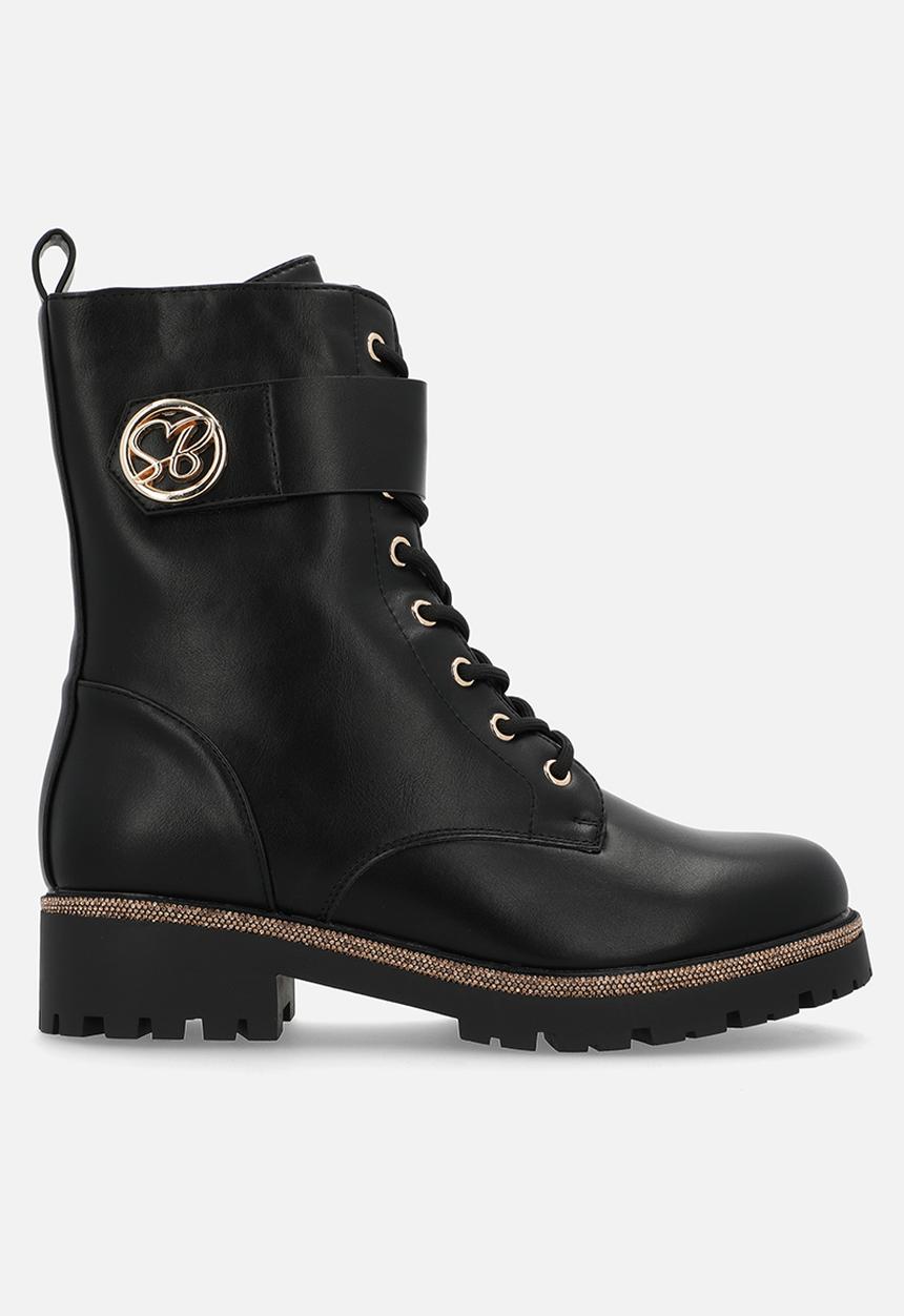 SISSY BOY - Janie lace-up boot - black