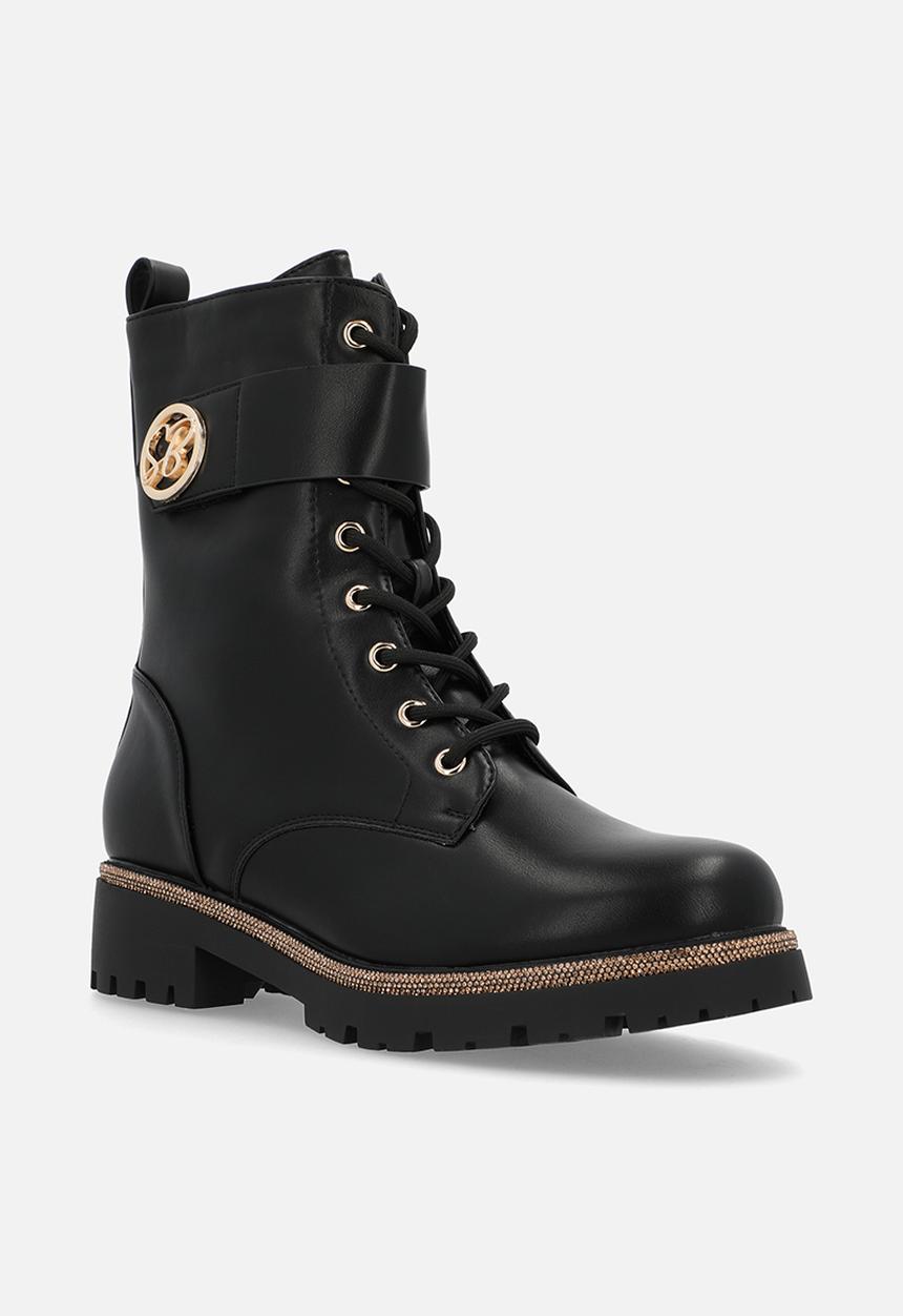 SISSY BOY - Janie lace-up boot - black
