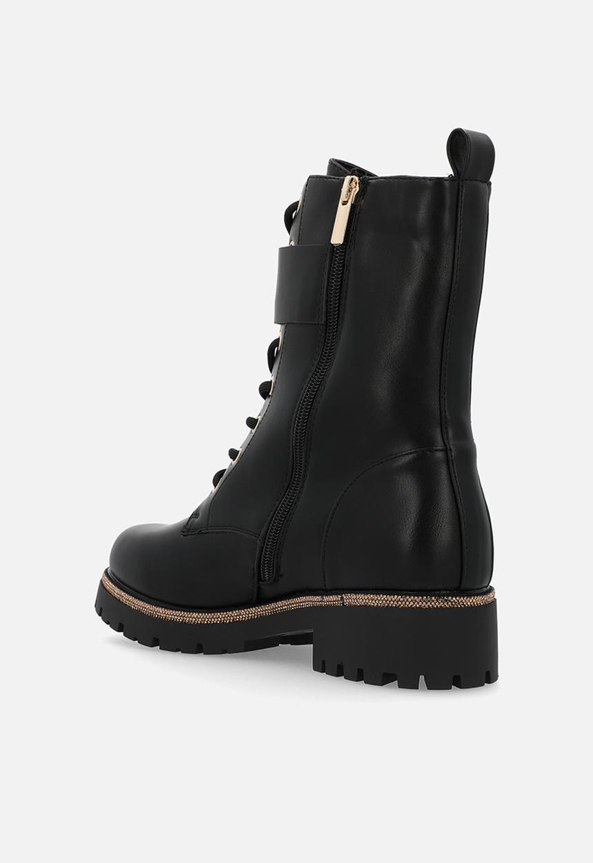SISSY BOY - Janie lace-up boot - black