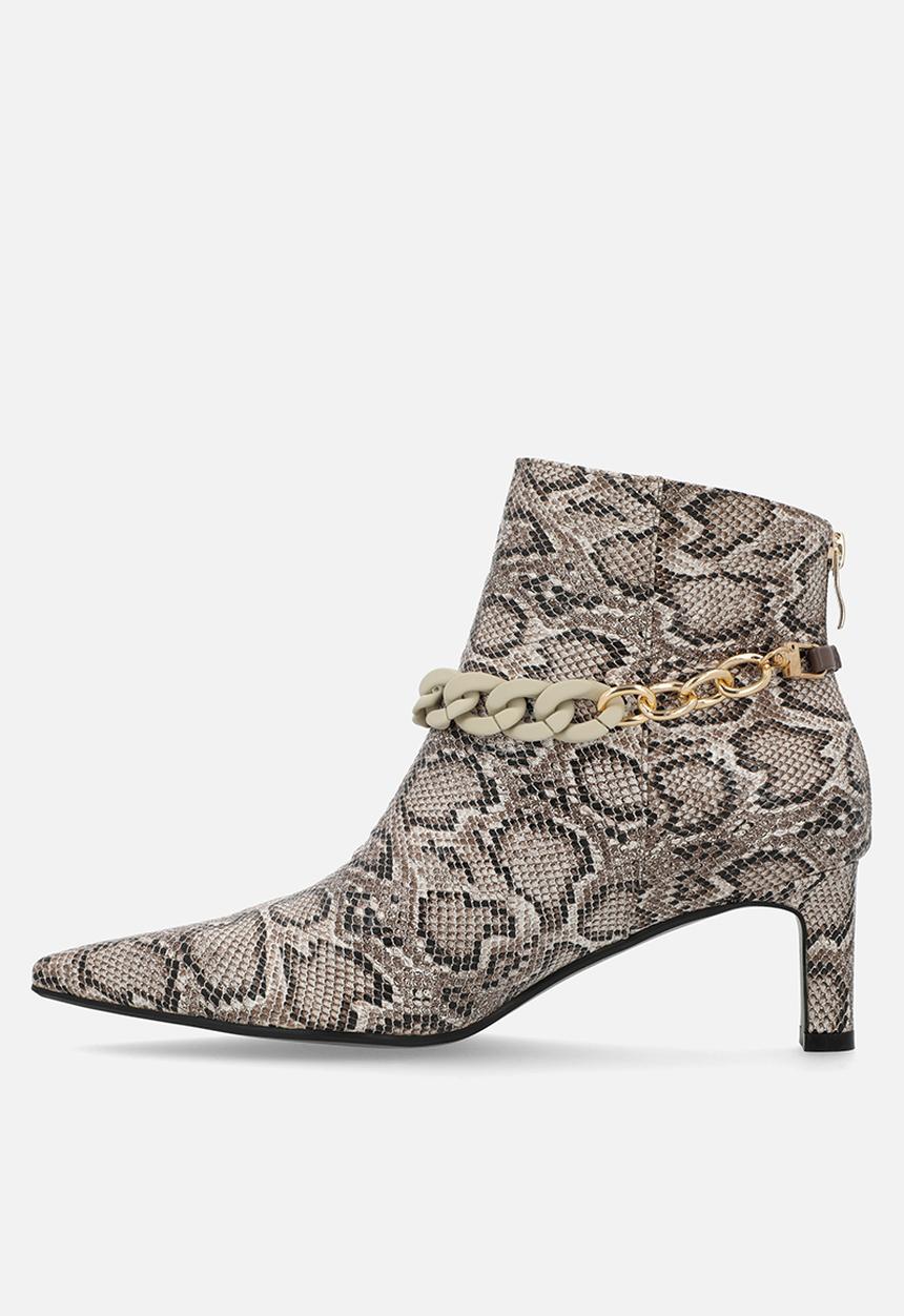 SISSY BOY - Dolly kitten heel ankle boot - snake