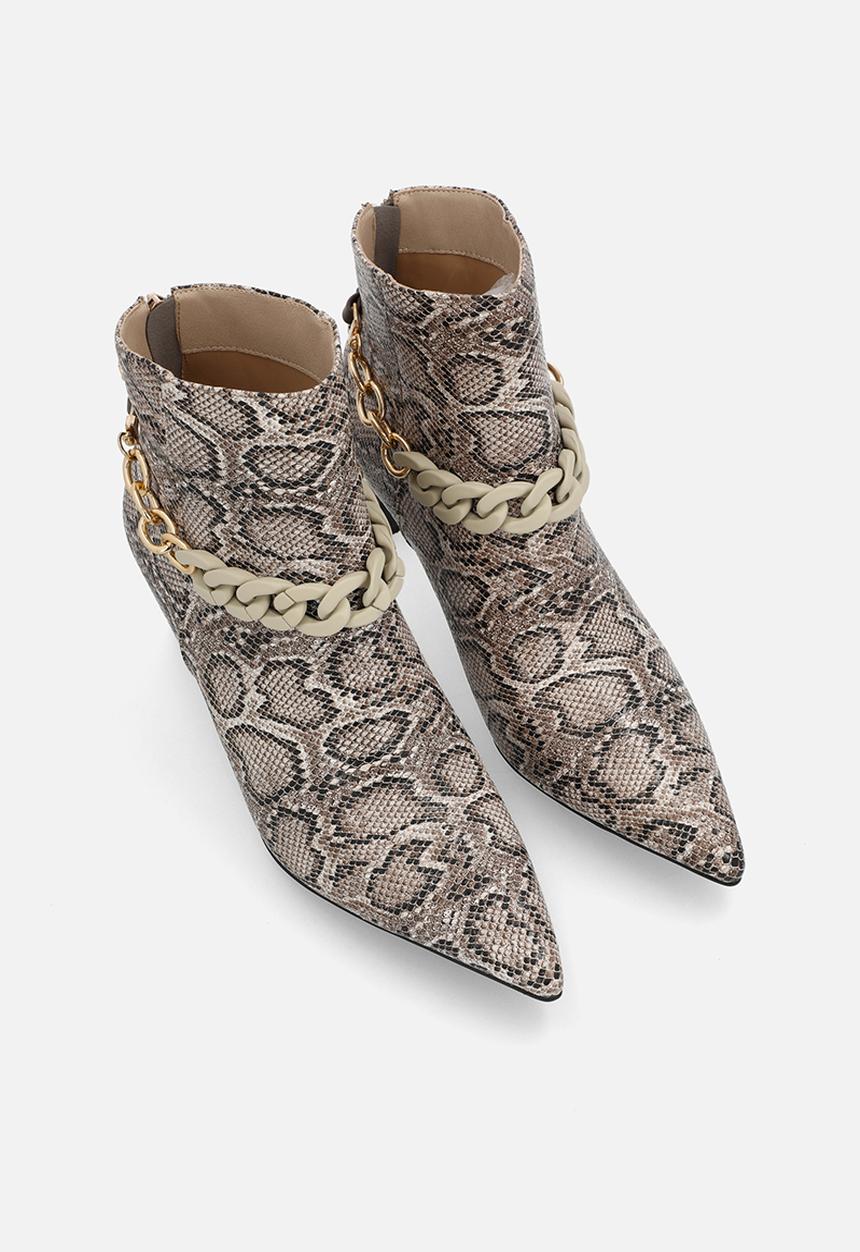 SISSY BOY - Dolly kitten heel ankle boot - snake