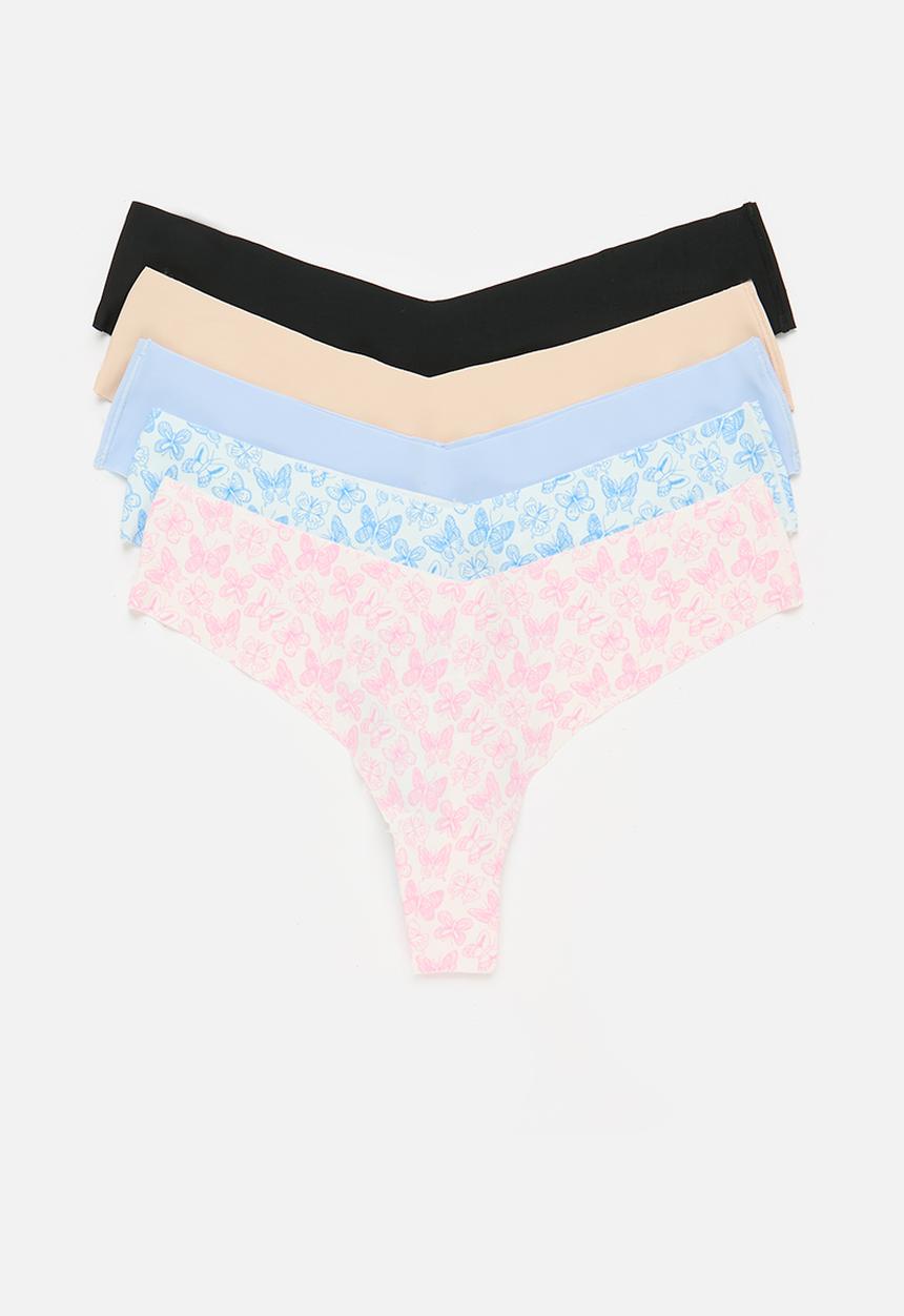 Cotton On - The Invisible G String Brief 5 Pack - Multi