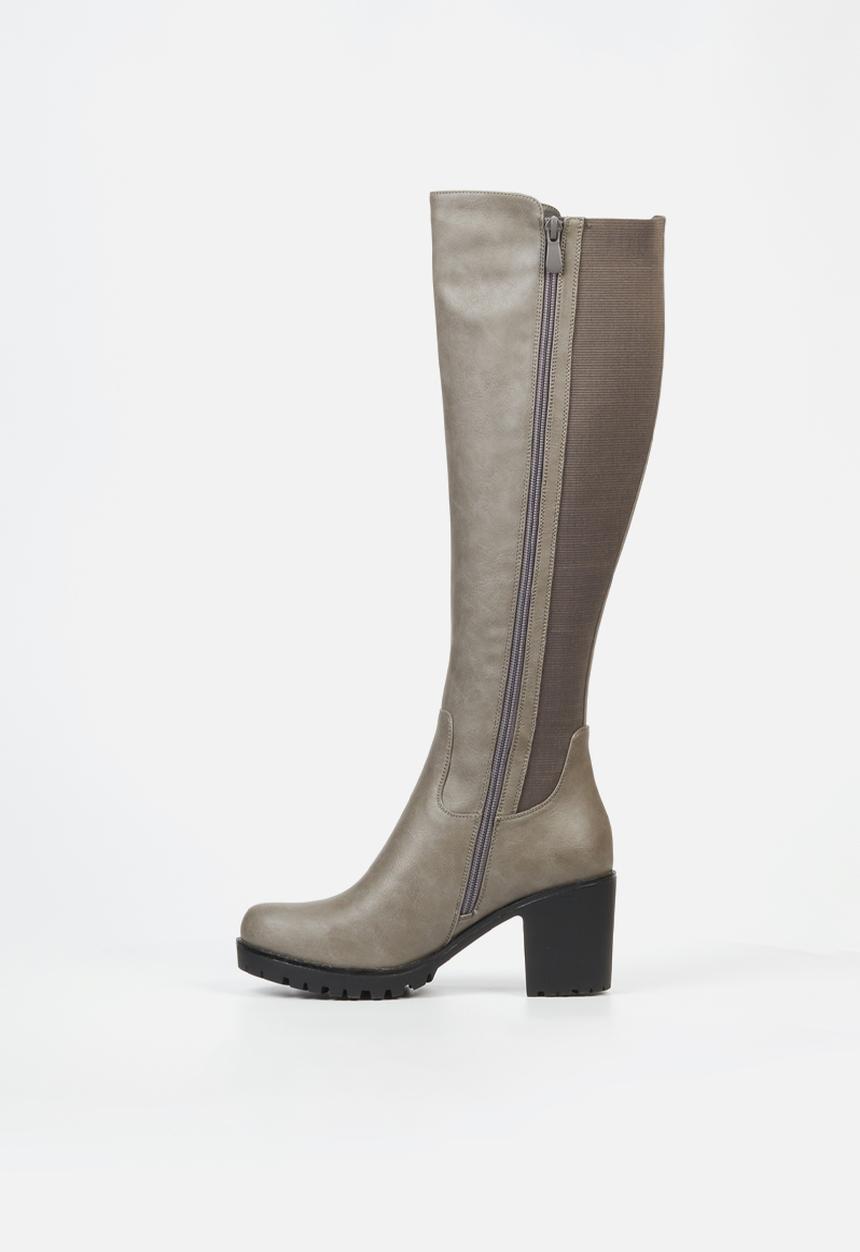 Butterfly Feet - Noel 2 block heel boot - grey