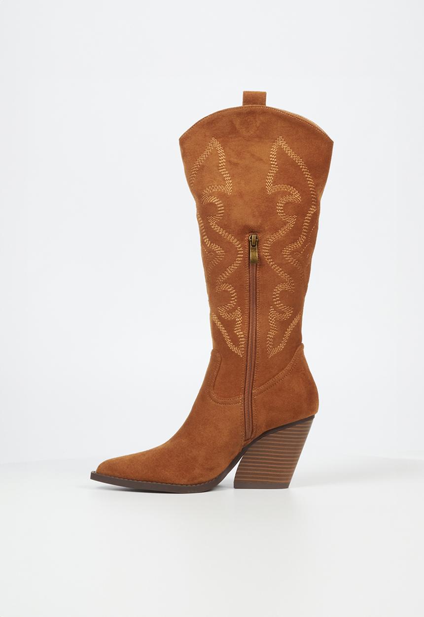 Miss Black - Bronco 1 western boot - tan