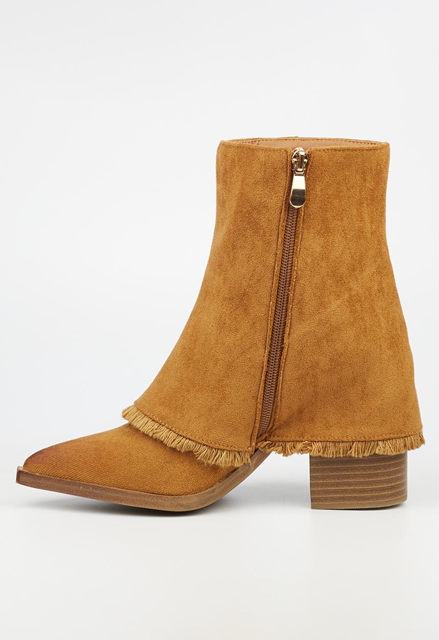 Miss Black - Cactus 1 heeled ankle boot - tan