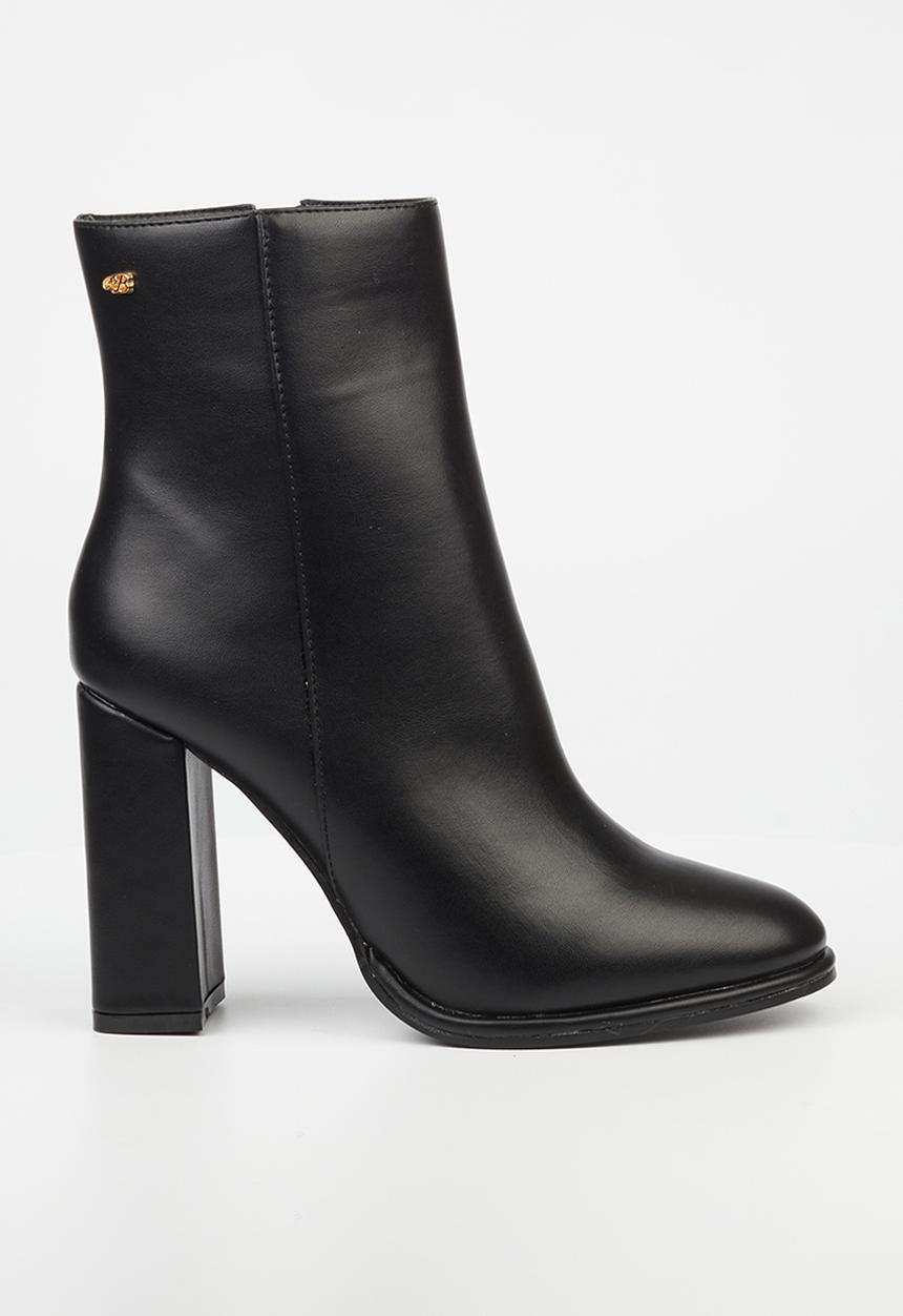 Miss Black - Shania 2 block heel ankle boot - black
