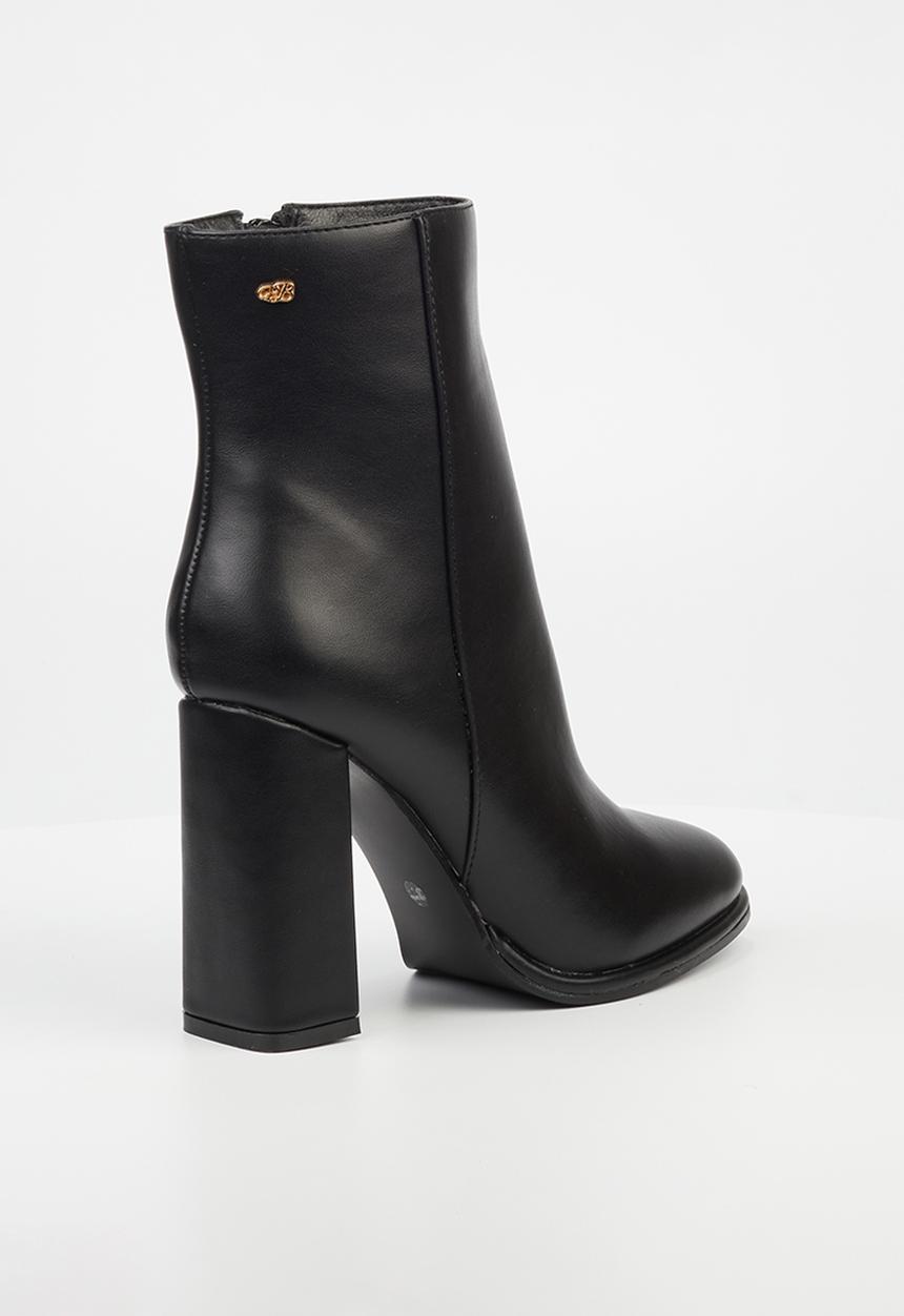 Miss Black - Shania 2 block heel ankle boot - black