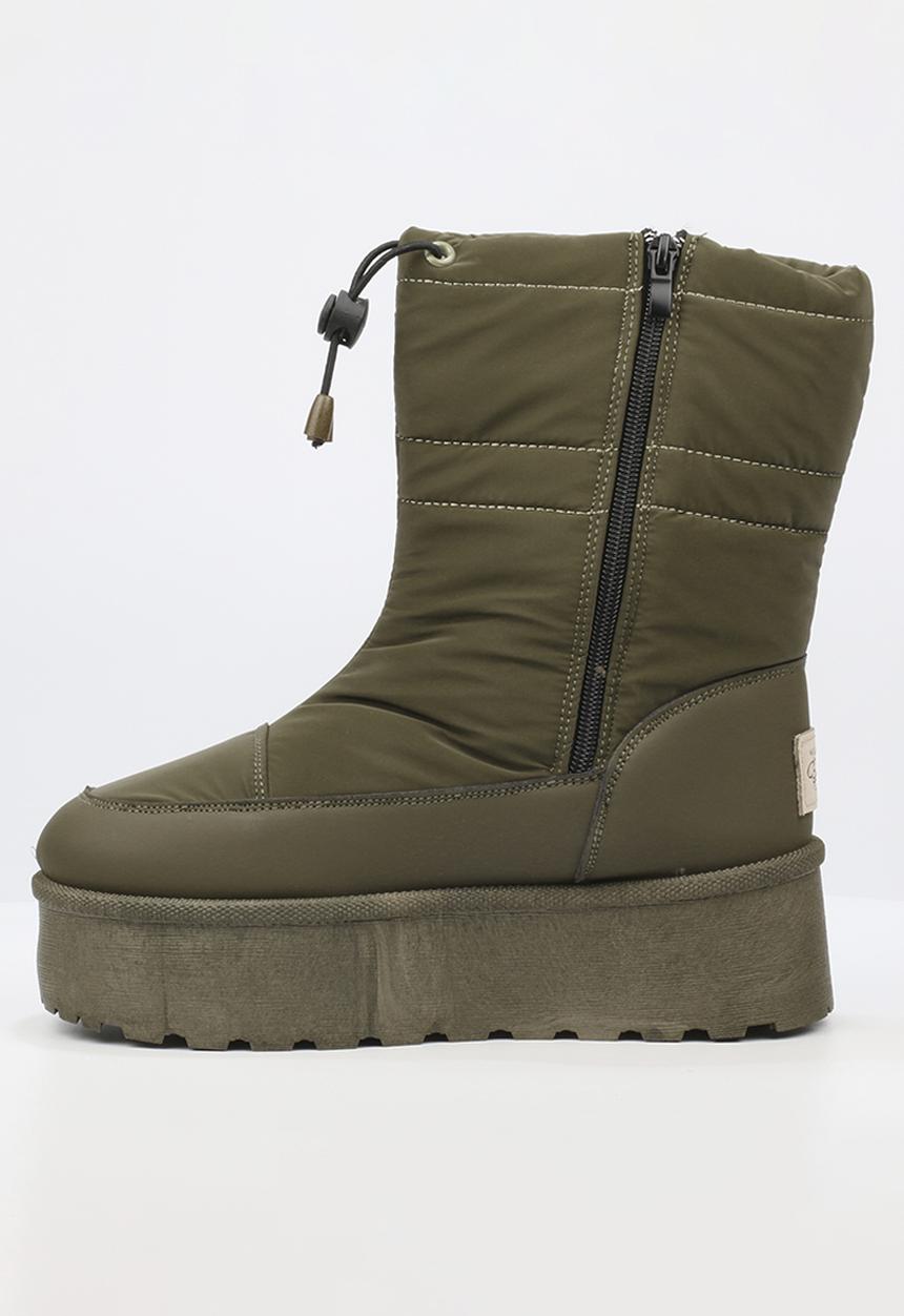 Miss Black - Bae 3 slip-on boot - olive