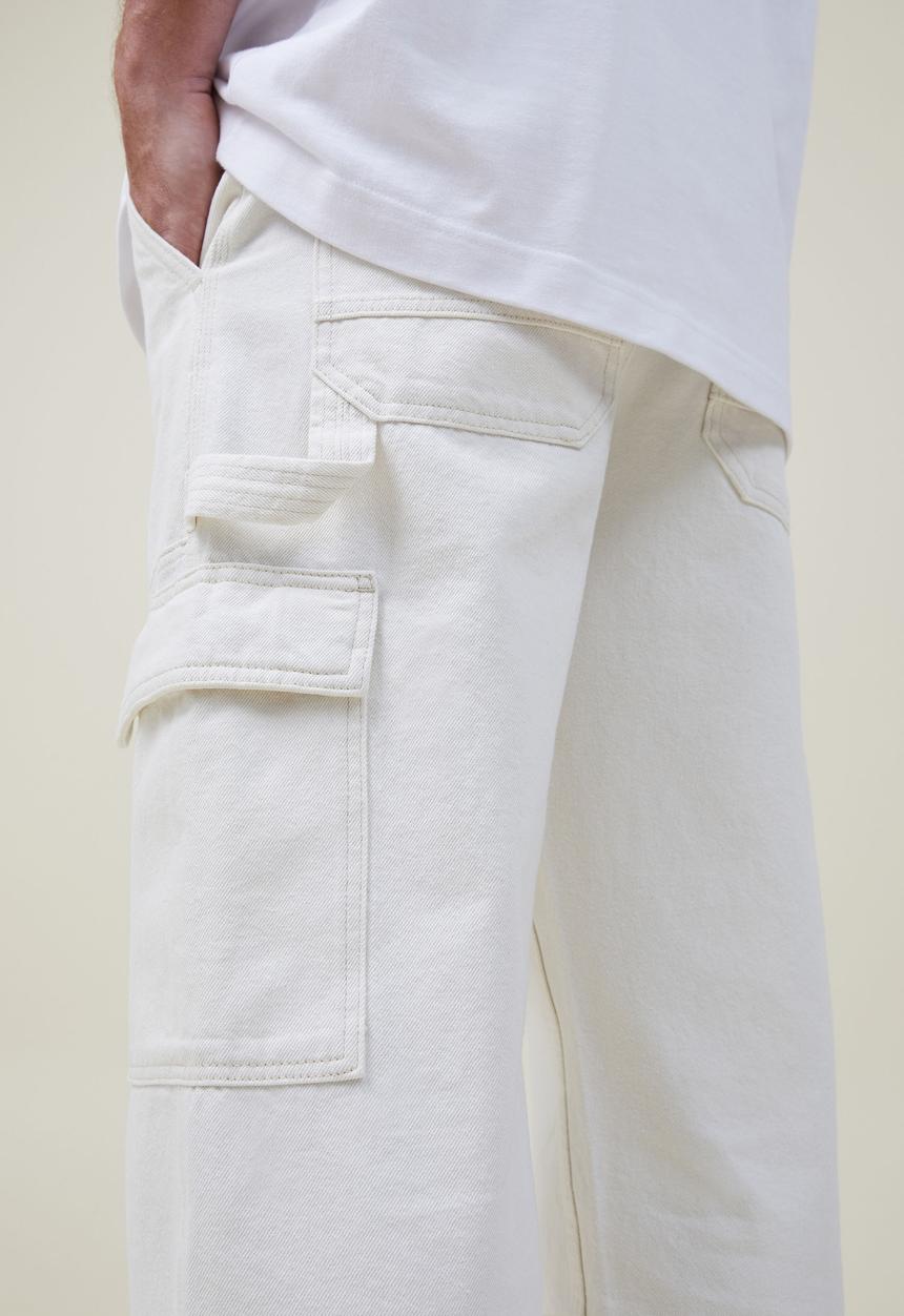Cotton On - Baggy jean - panel cargo ecru