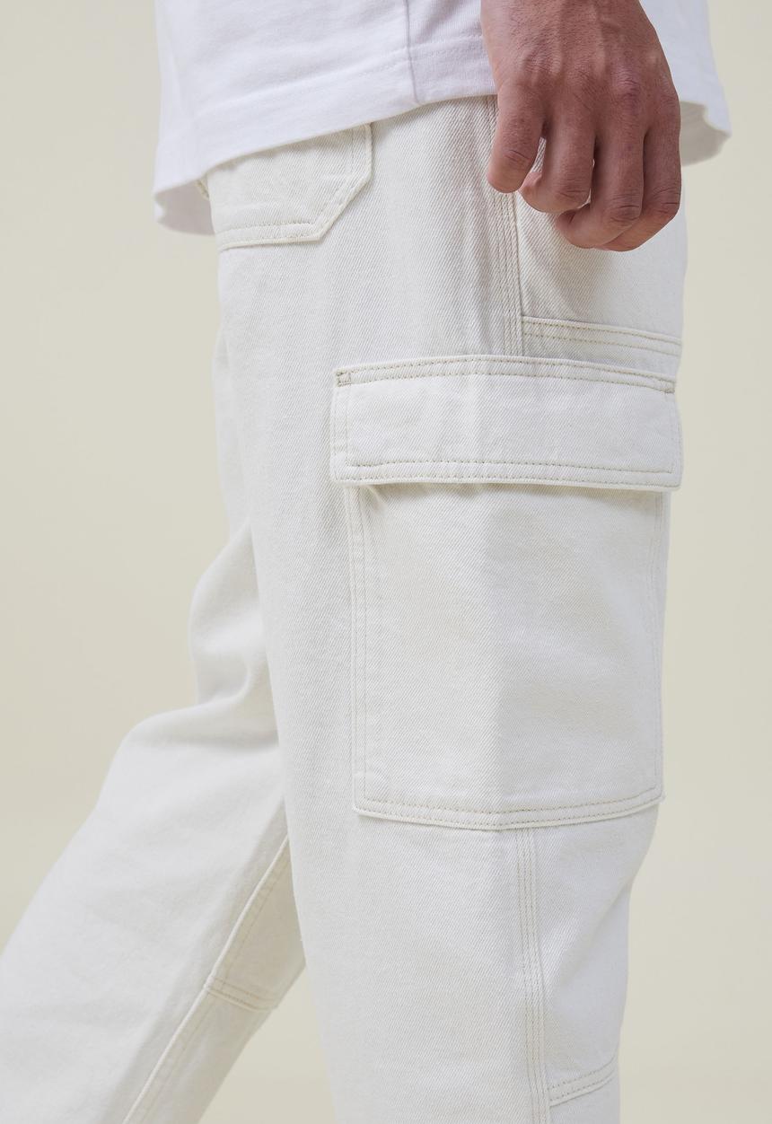 Cotton On - Baggy jean - panel cargo ecru