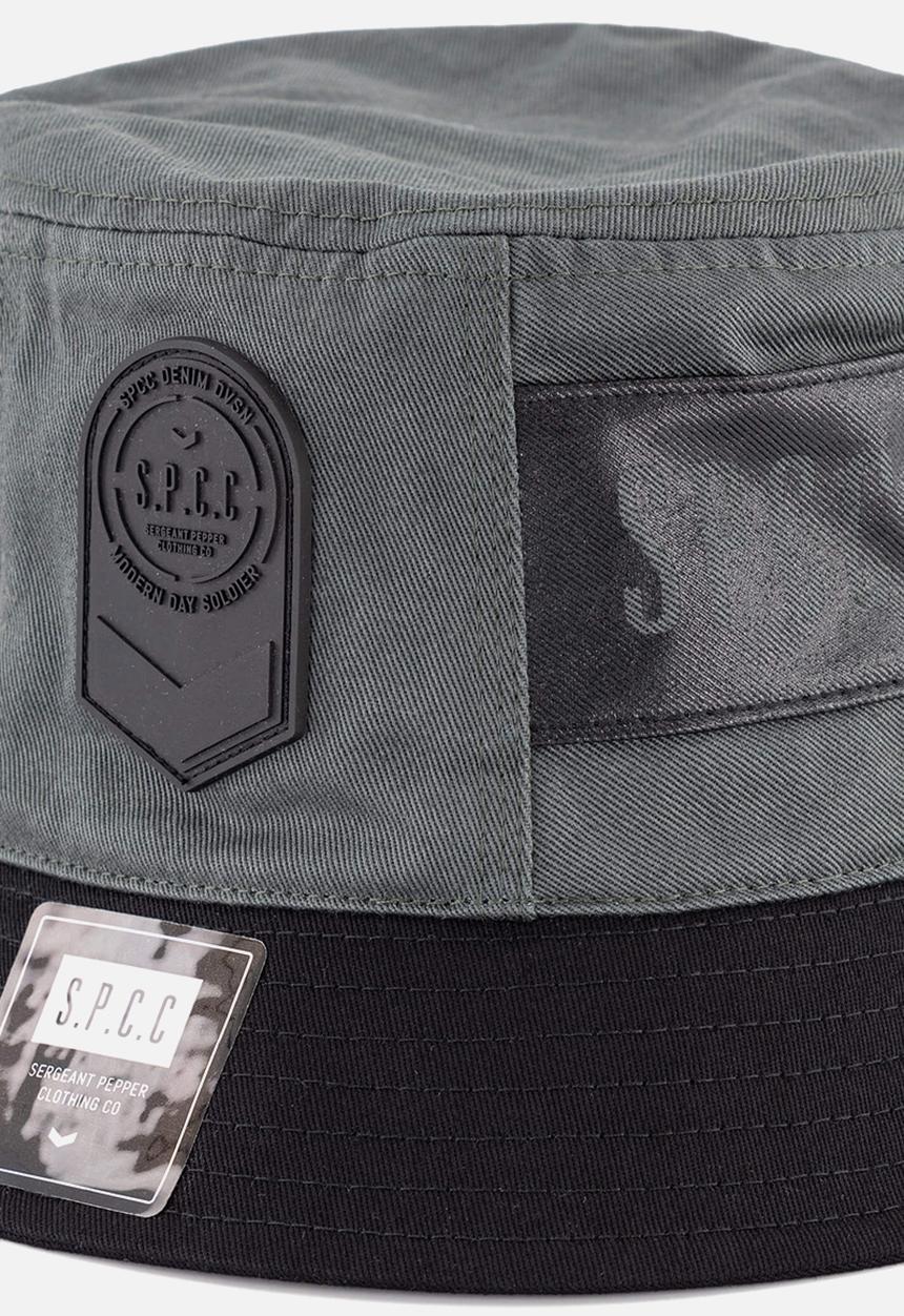 S.P.C.C - Branald Bucket Hat - Black & Dark Olive