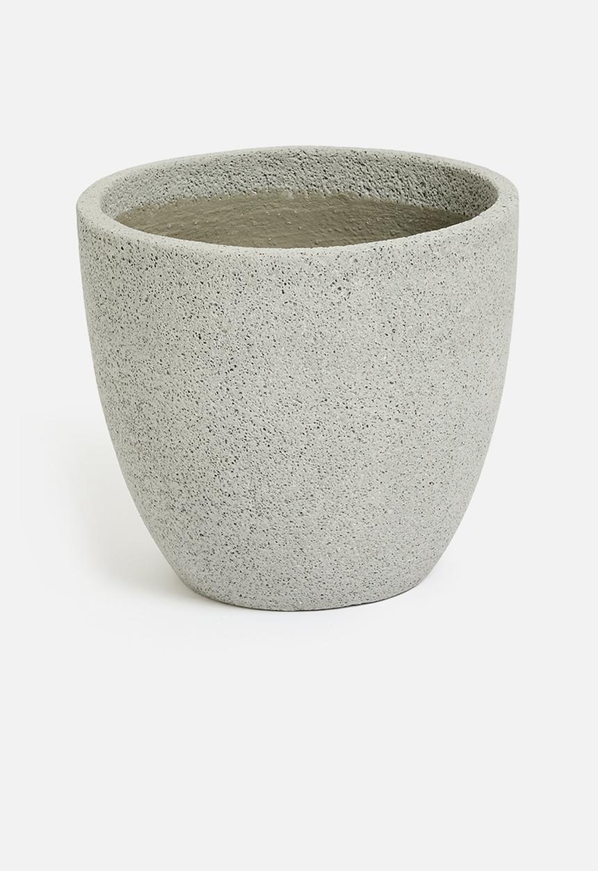 H&S - Leo planter set of 3 - grey