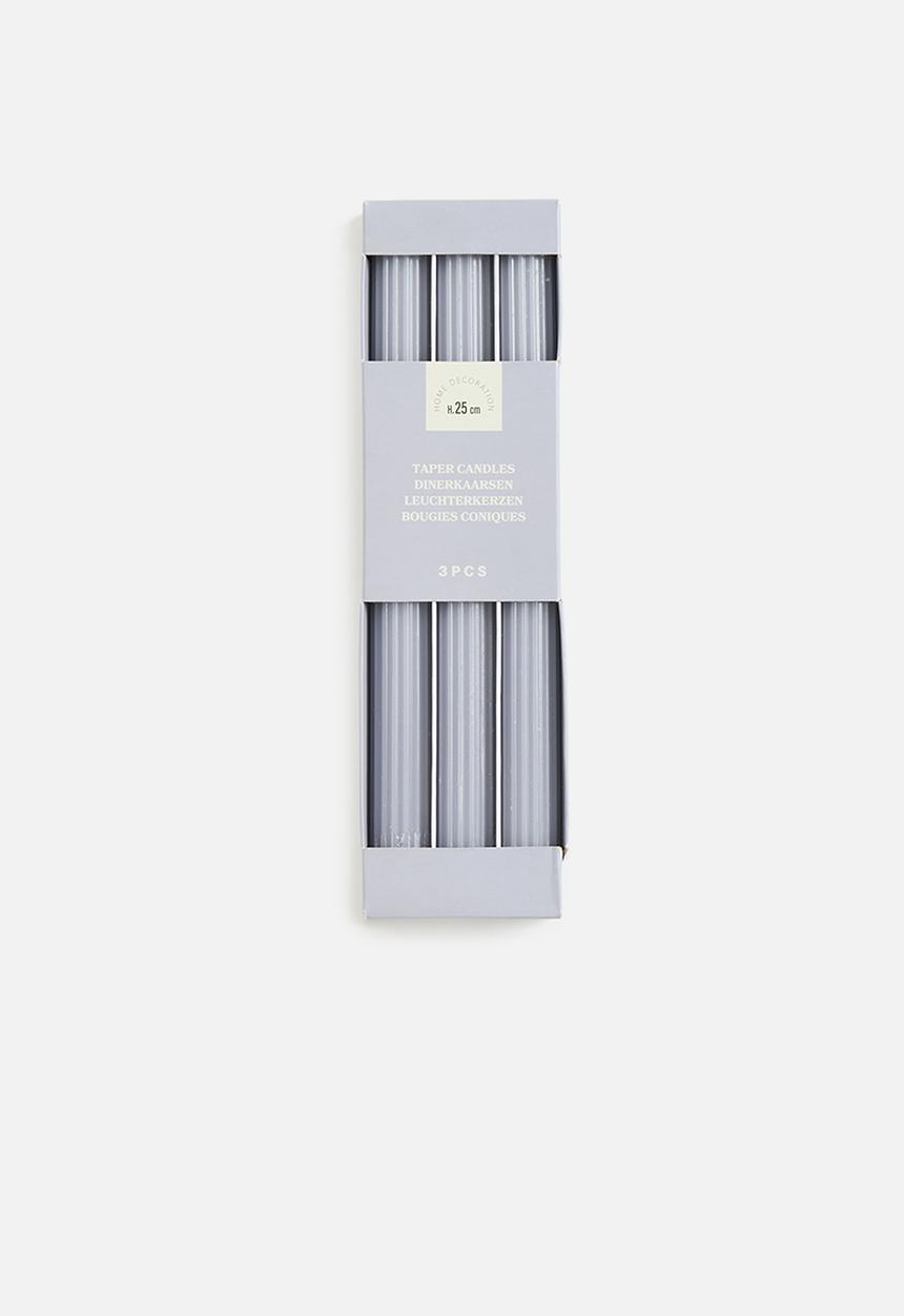 H&S - Taper candle set of 3 - purple