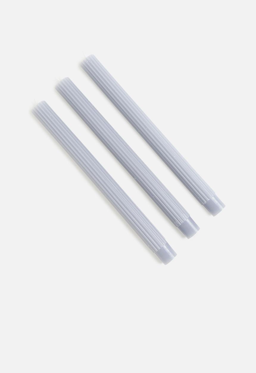 H&S - Taper candle set of 3 - purple