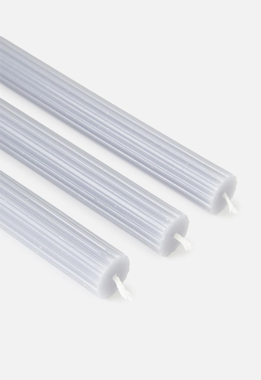H&S - Taper candle set of 3 - purple