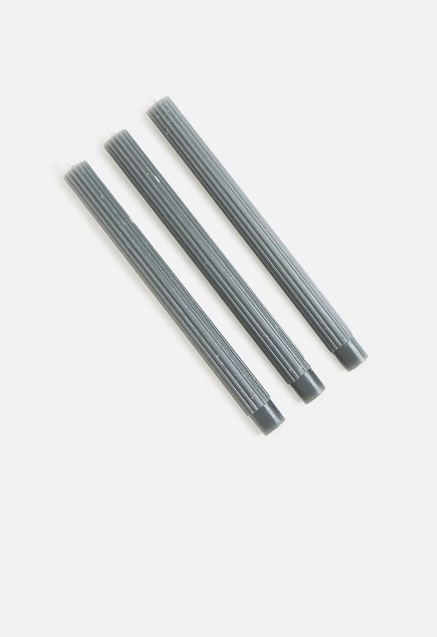 H&S - Dinner date candle set of 3 - charcoal