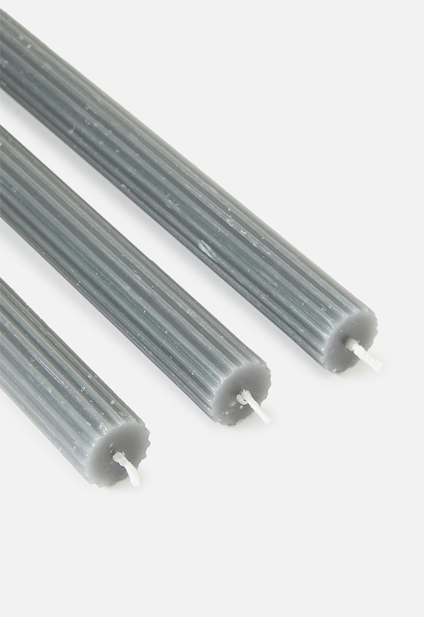 H&S - Dinner date candle set of 3 - charcoal