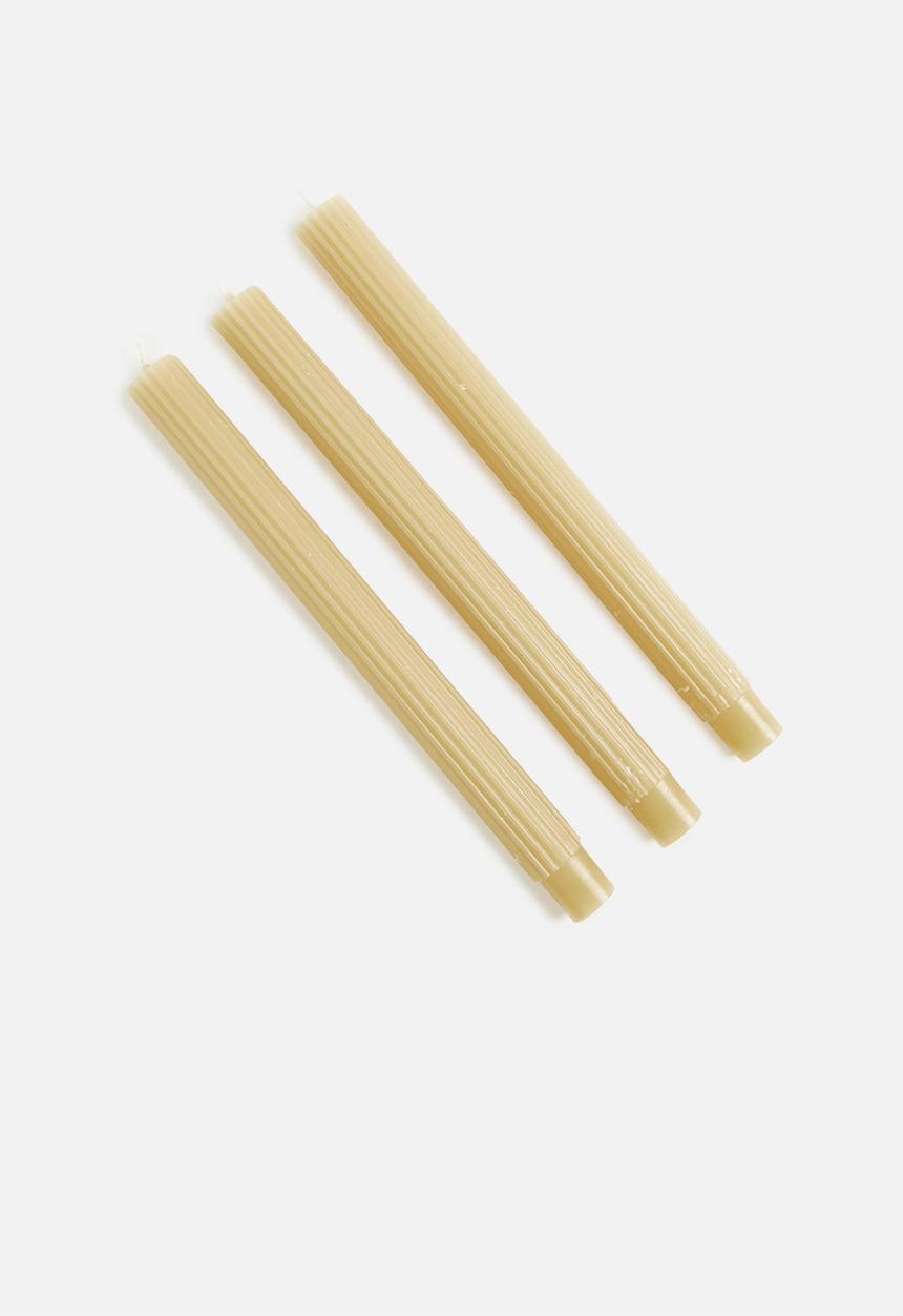H&S - Dinner date candle set of 3 - cream