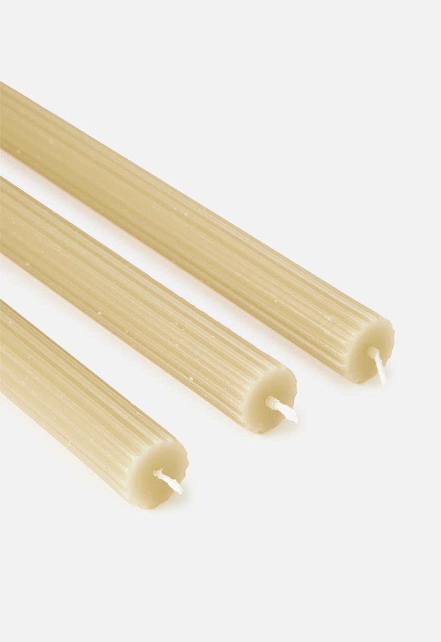 H&S - Dinner date candle set of 3 - cream