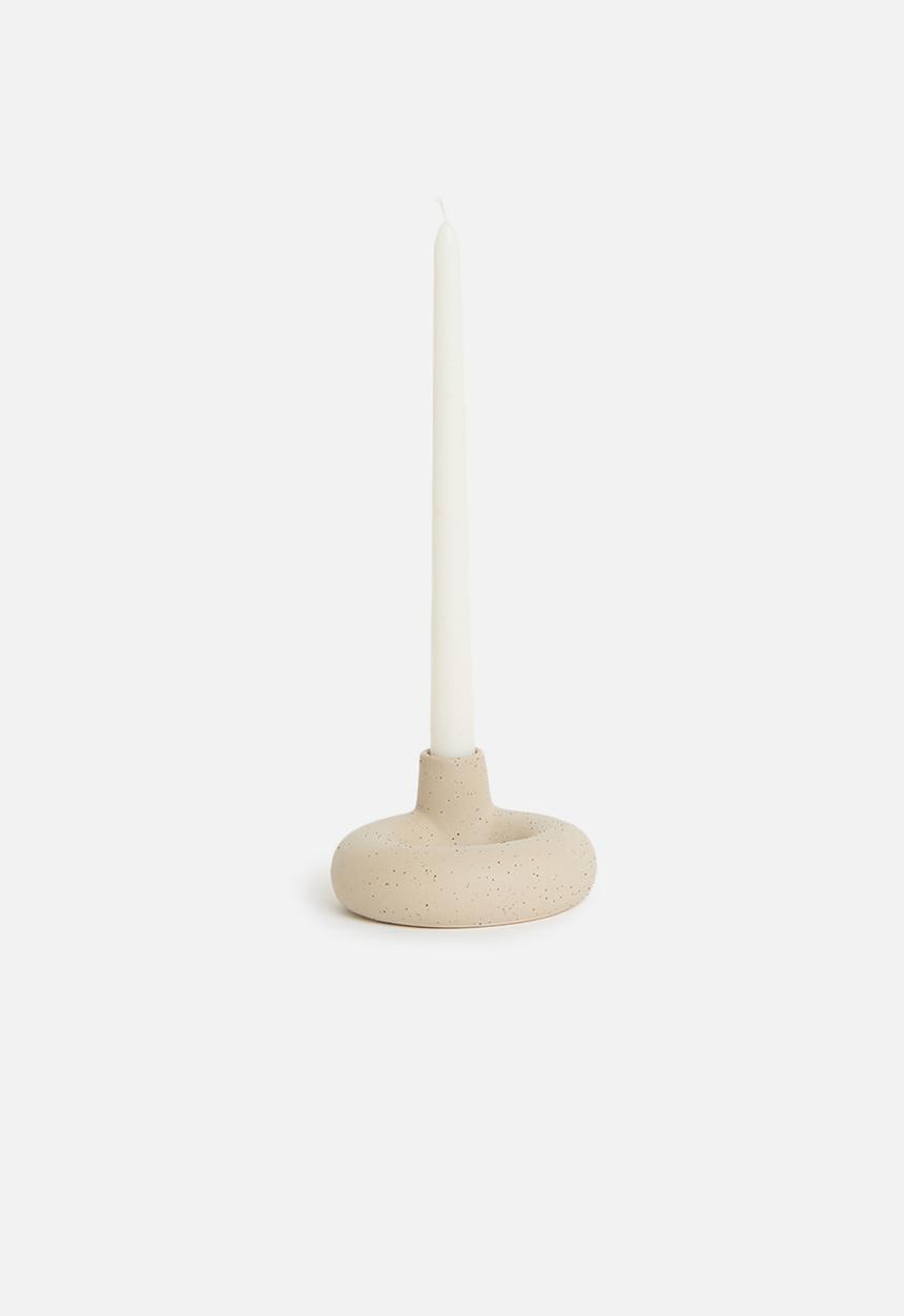 H&S - Donut candle holder - clay
