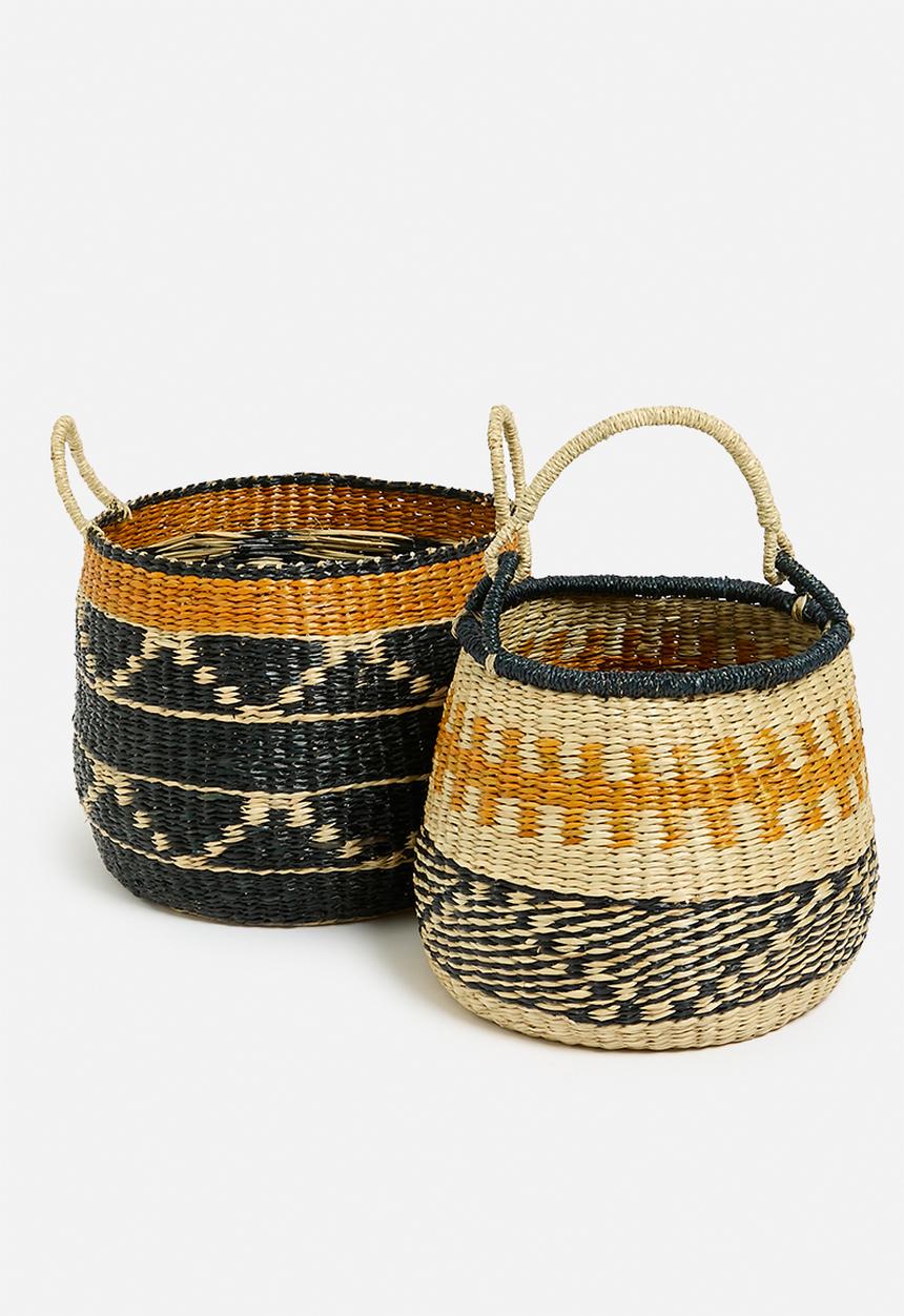 H&S - Crafty basket set of 2 - multi