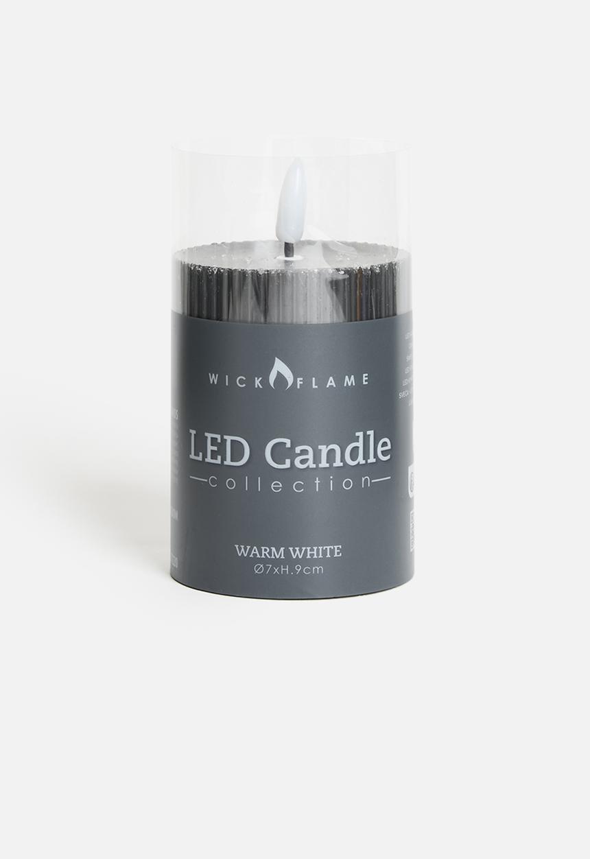 H&S - LED Candle - Small Stripe Black