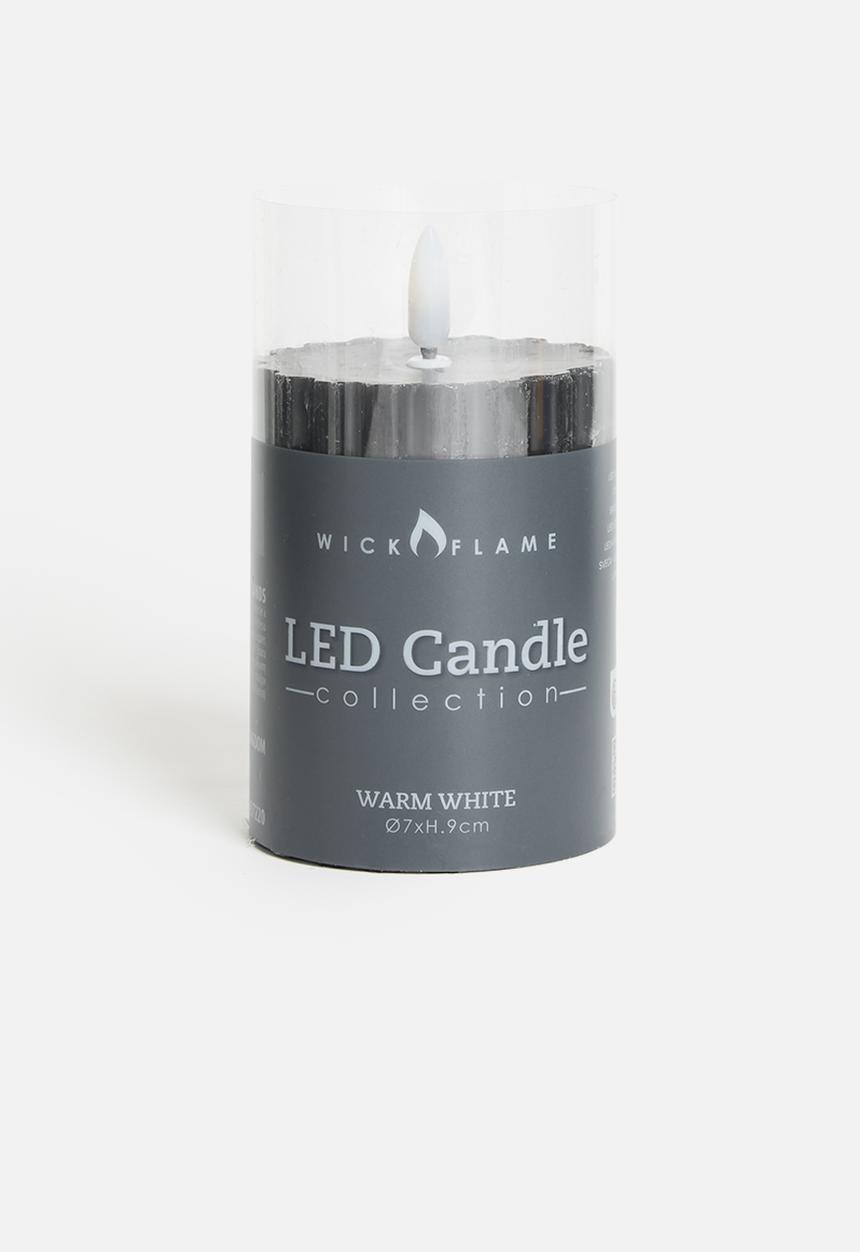 H&S - LED Candle - Thick Stripe Black