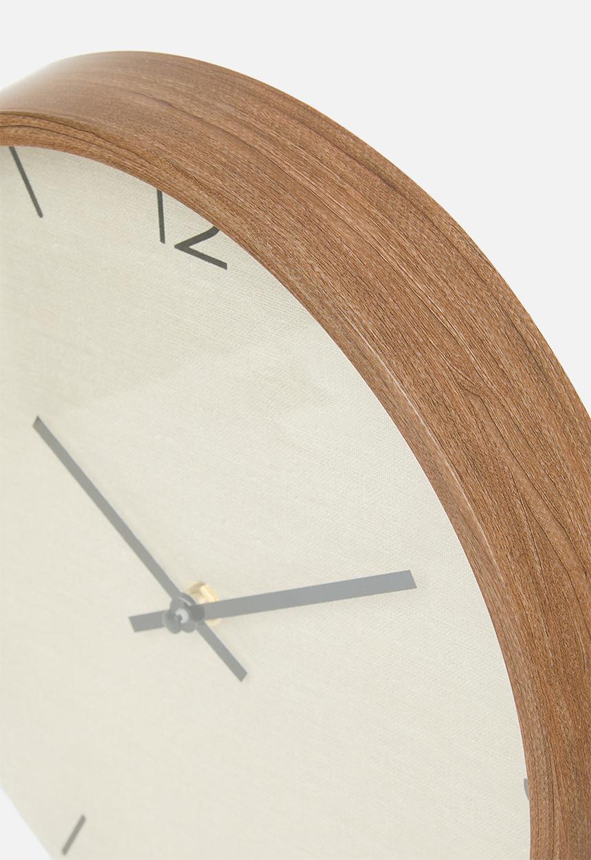 H&S - Como wall clock - white & natural