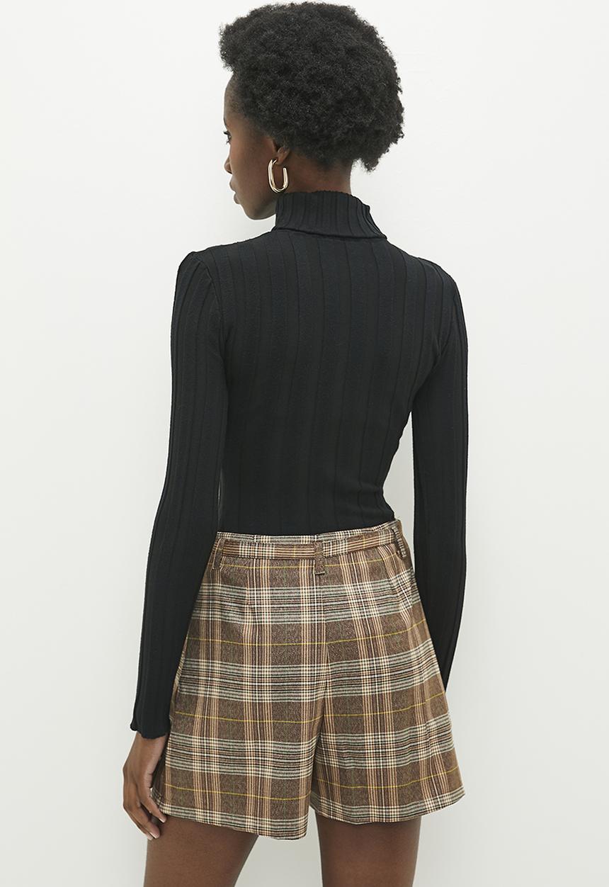 Superbalist - Check skort - brown check